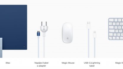 Obsah balení počítače iMac 24 M1